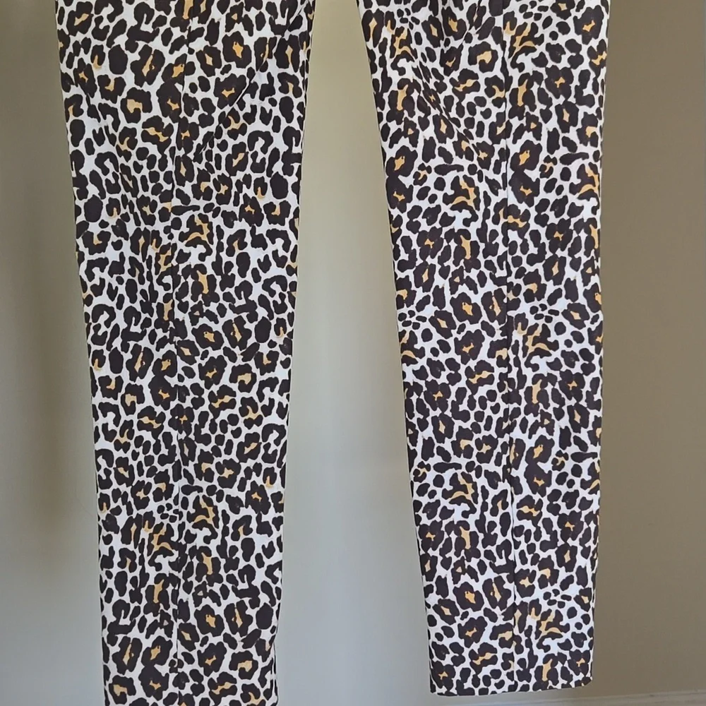 J.Crew Leopard Print High Rise Slim Ankle Pants Size 0